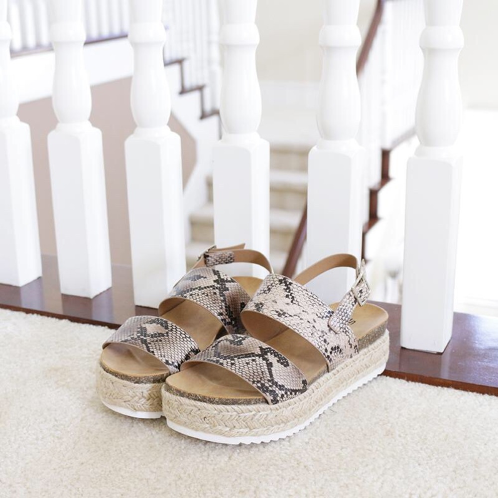 kazoo python printed sling back sandal espadrille - Picture 2 of 8